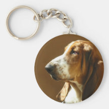 Basset Hound Photo Keychain