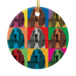 Basset Hound Pop-Art Ornament