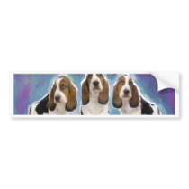Basset Hound Puppies Bumper Stickers