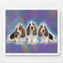 Basset Hound Puppies Mousepads