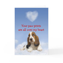 Basset Hound Puppy Love Card