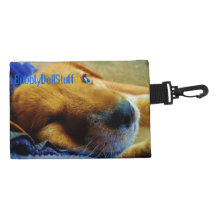 Basset Hound Puppy Winking Clip On Accessory Bag