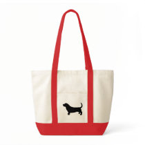 Basset Hound Silhouette Tote Bag