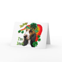 Basset Hound St. Patricks Day Card