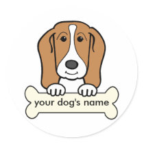 Basset Hound Round Sticker