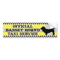 Basset Hound Taxi Service Bumper Sticker
