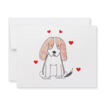 Basset Hound Valentine Ears Announcements