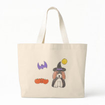 Basset Hound Witch Tote Bag