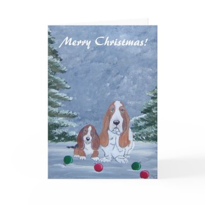 Basset Hound's Christmas Card by TRBrown