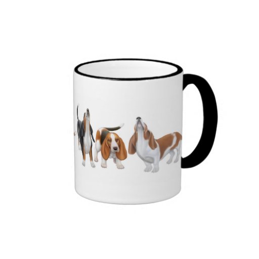 Basset Hounds Ringer Mug