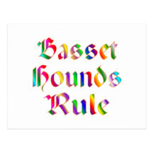 BASSET HOUNDS RULE POSTCARDS