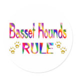 Basset Hounds Rule Stickers