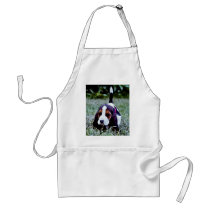 Basset Puppy Walking - Black Brown White Apron