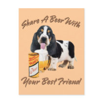 Basset Shares A Beer