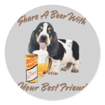 Basset Shares A Beer