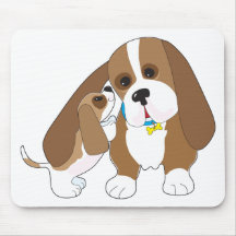 Basset Talk Dad Mousepads