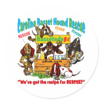 Bassetade Stand Round Stickers