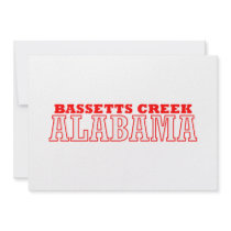 Bassetts Creek, Alabama City Design Personalized Announcement