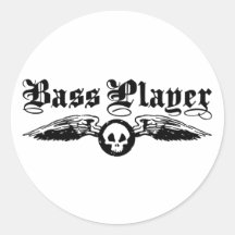 Bassiste Autocollants Ronds