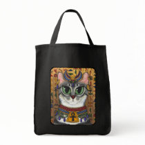 Bast Goddess Egyptian Bastet Cat Art Tote Bag