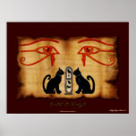 Bastet & Wadjet Egyptian Art Print