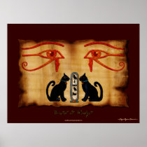 Bastet & Wadjet Egyptian Art Print