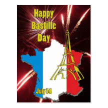 Bastille Day July 14 Postcards