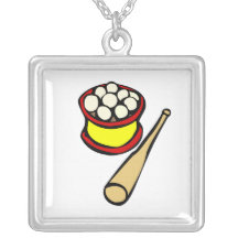 Bat and balls custom necklace