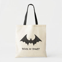 Bat cartoon trick or treat bag