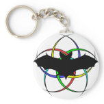 Bat Crescent Design keychains