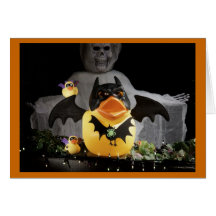 Bat Duckies Protect and Defend Greeting Card