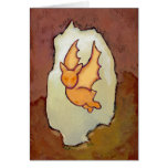 Bat for Tomorrow - flying brown bat painting art Greeting Card