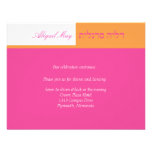 Bat mitzvah hébreu juif orange rose RSVP Cartons D'invitation