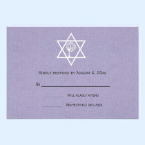Bat mitzvah moderne RSVP d'arbre invitations
