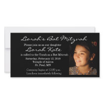Bat Mitzvah Photo card template