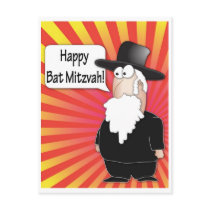Bat Mitzvah Postcard - Jewish Rabbi Postcard