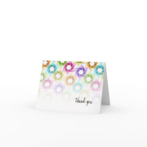 Bat Mitzvah Star of David Damask Thank You Card