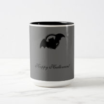 Bat Moon - Black Mugs