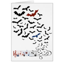 Bat Music Design 2 Greeting Cards