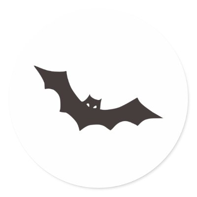 Bat Round Sticker by Thinkdifferent