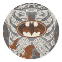Bat Symbol Ribcage Vintage Collage Sticker
