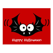 Bat vampire postcard