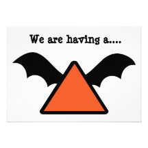 Bat wing design Halloween Party invite