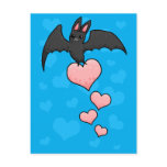 Bat with Hearts Post Cards