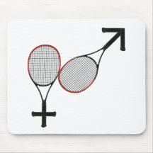 Bataille du tennis de sexes tapis de souris