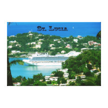Bateau de croisière accouplé chez le St Lucia Impression Sur Toile