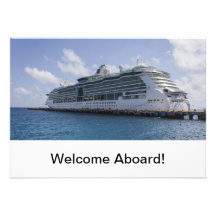 Bateau de croisière tropical invitations personnalisables