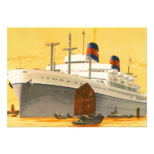 Bateau de croisière vintage à l'Orient avec des ba Bristols Personnalisés