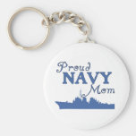 Bateau fier de maman de marine porte-clefs