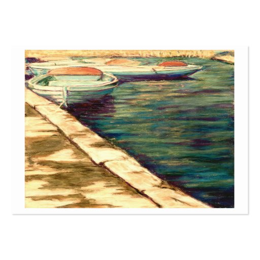 Bateaux bleus à la carte de collection d'artiste d cartes de visite professionnelles